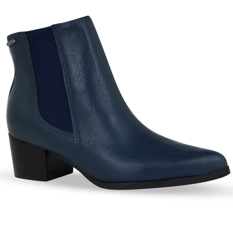 Bota Cano Baixo Couro