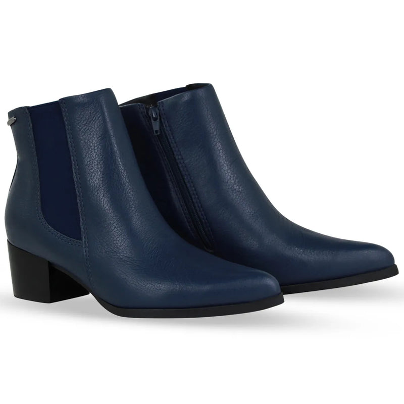 Bota Cano Baixo Couro